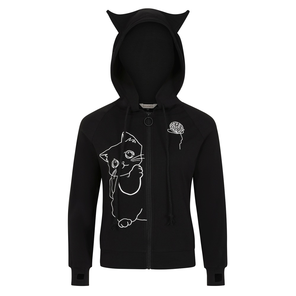 Banned - Meowgical Hoodie - Black